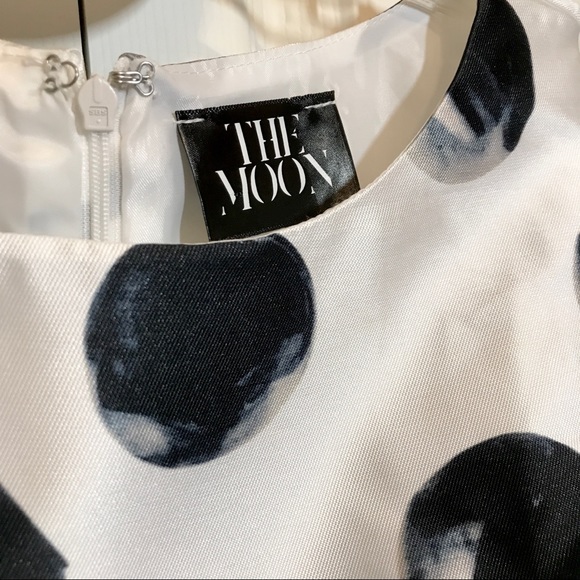 THE MOON Women’s Vintage Midi Dress White/Black Size S - Picture 4 of 5
